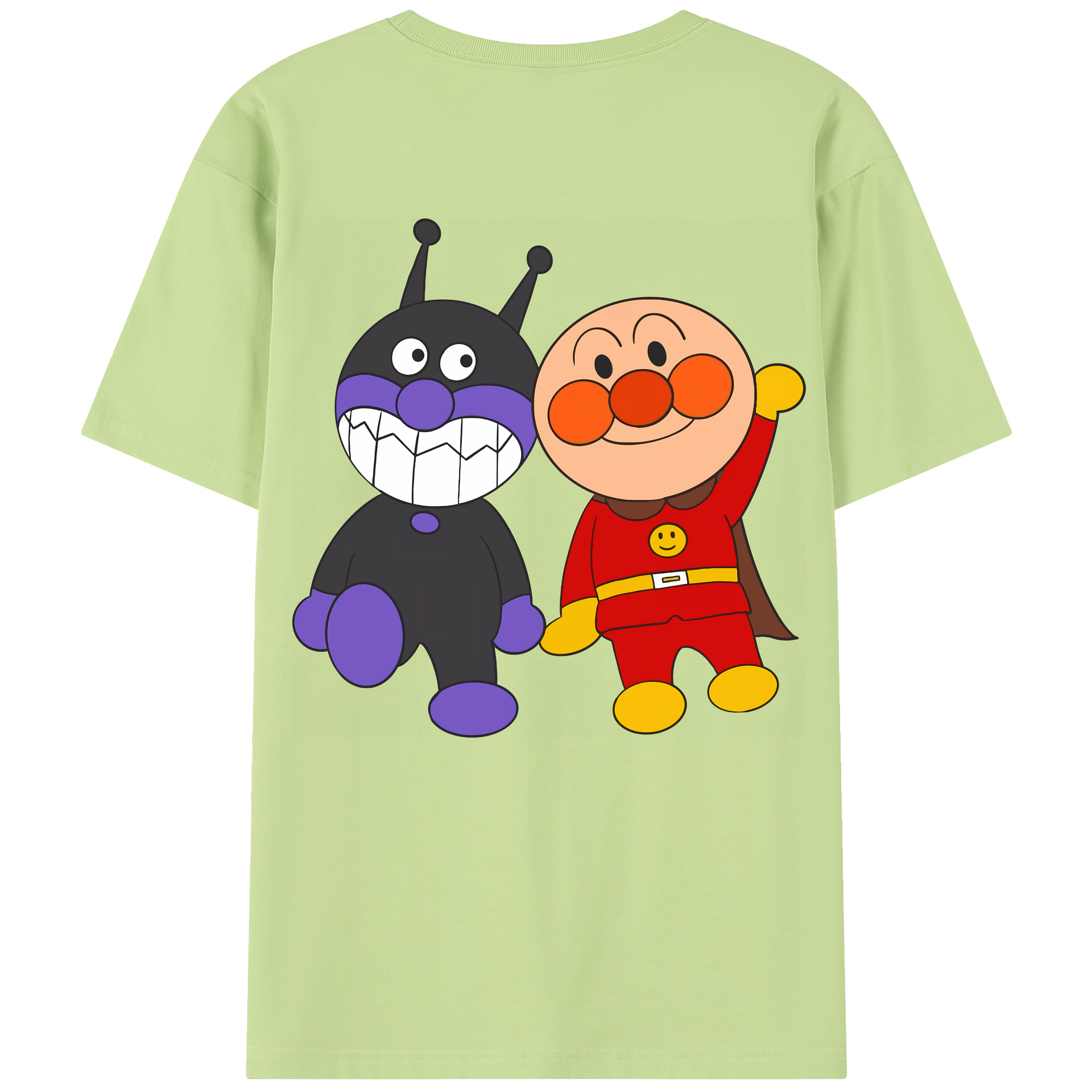 （画像用） アンパンマン Anpanman 綿100％半袖Tシャツ（背面プリント）